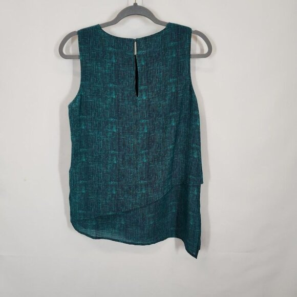 MICHAEL Michael Kors Asymmetric Hem Blouse in Teal - Size medium - Picture 3 of 6